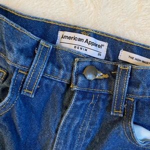 dark wash american apparel high waist denim jeans